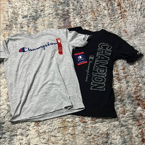 Champion Other - Boys Champion Gray and Black Logo T-Shirts